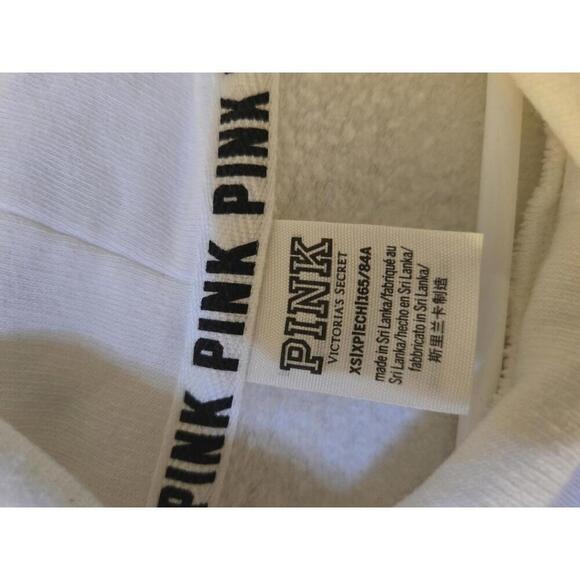 Victoria's Secret PINK Women's White cowl neck with Sequin Logo - Picture 2 of 4